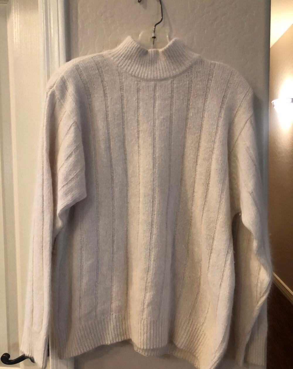 Karen Scott silk/fur blend sweater size L